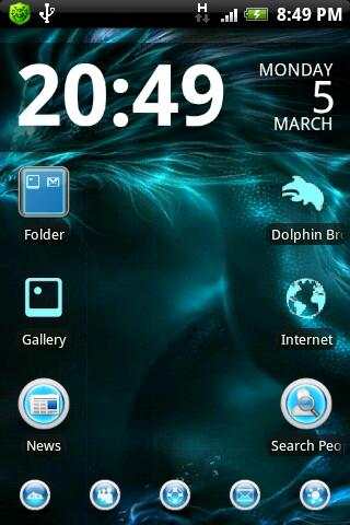 Go Launcher EX blue theme Leo screenshot 2