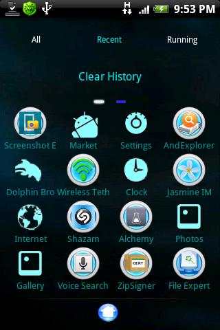 Go Launcher EX blue theme Leo screenshot 3