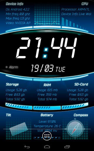 Galaxy S4 Device Info LWP 2 تصوير الشاشة