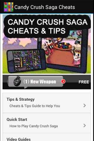 Candy Crush Saga Cheats &amp; Tips screenshot 1