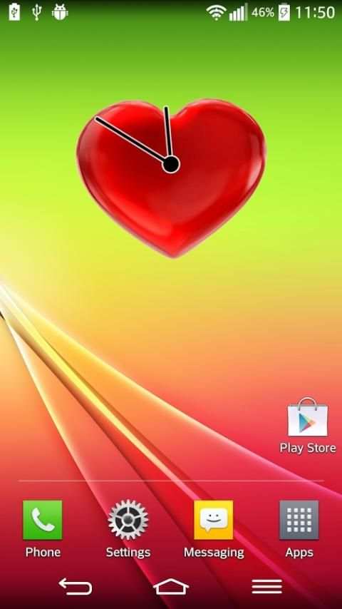 Love Heart Analog Clock Widget 4 تصوير الشاشة