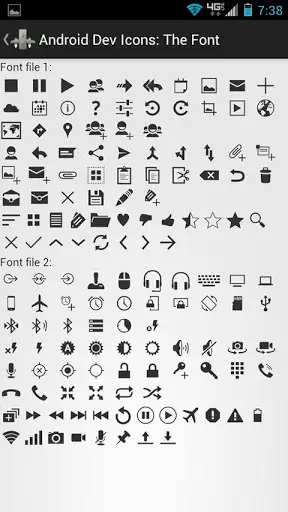 Android Dev Icons: The Font screenshot 2