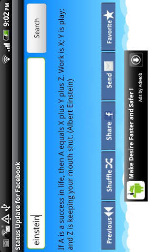 Status Update for Facebook screenshot 1