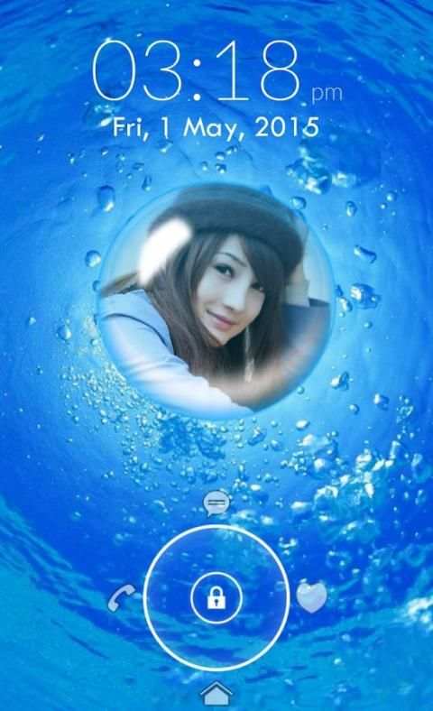 Bubble Photo Lock Screen screenshot 1