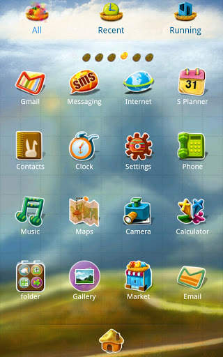 Brilliant GOlauncherEX Theme 2 تصوير الشاشة