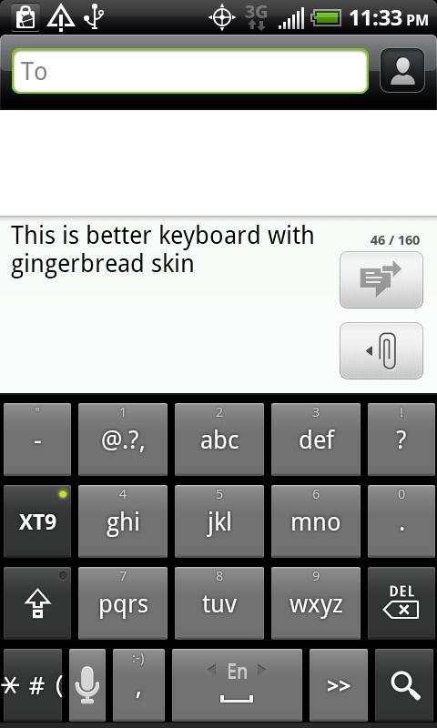 Gingerbread Keyboard 2 تصوير الشاشة