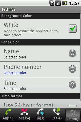 CallLog screenshot 2