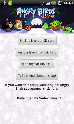 Angry Birds Seasons Backup स्क्रीनशॉट 1