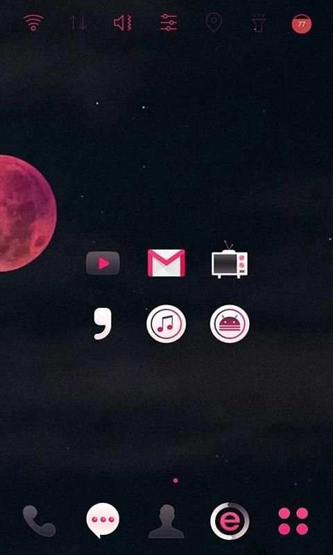 Tema Bulan merah screenshot 1