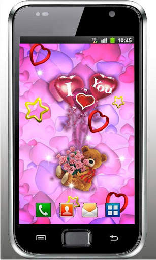 Pink Love Bear Live Wallpaper screenshot 2