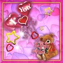 Pink Love Bear Live Wallpaper icon