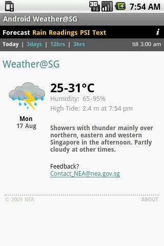 Android Weather@SG screenshot 1