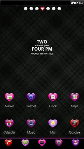 GO Launcher EX Hearts Theme screenshot 1