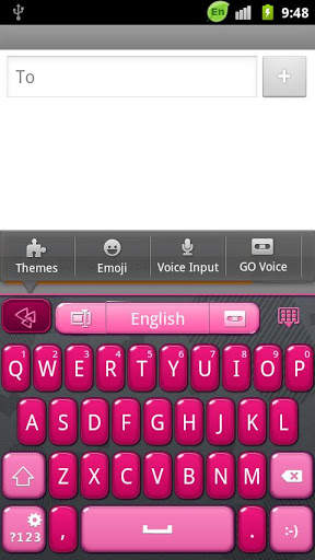 GO Keyboard Sweet Love theme screenshot 5