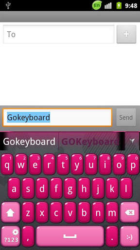 GO Keyboard Sweet Love theme screenshot 2