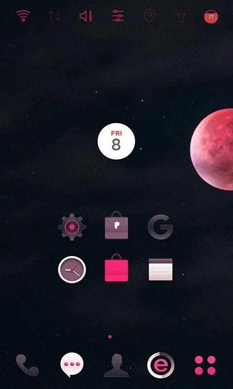 Tema Bulan merah screenshot 2
