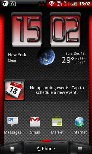 Bravo V3 Skin HTC Sense 3.0 2 تصوير الشاشة