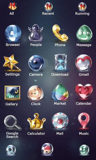 Crystal GO Launcher Theme screenshot 2