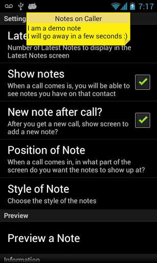 CallerID Notes Lite screenshot 2