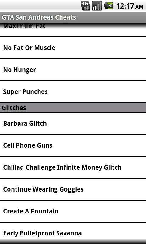GTA San Andreas Cheats Free screenshot 2