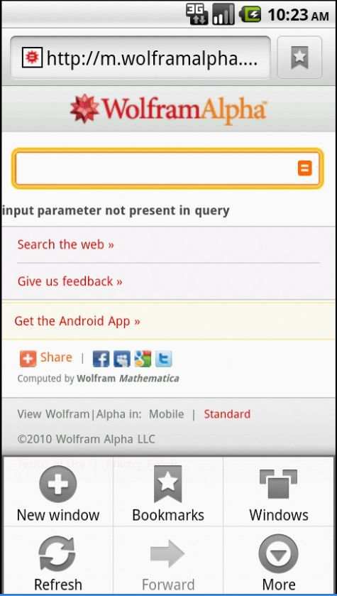 WolframAlpha Quicklaunch lite screenshot 2