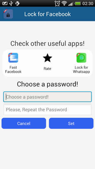 Lock for Facebook Free screenshot 1