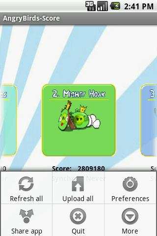 Angry Birds Score स्क्रीनशॉट 1
