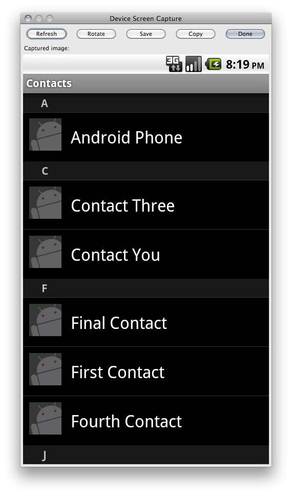 Android Contacts Import 3 تصوير الشاشة