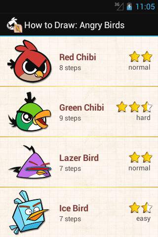 How to Draw: Angry Birds स्क्रीनशॉट 1