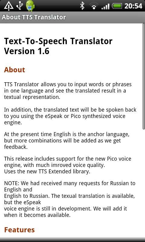 TTS Translator screenshot 2