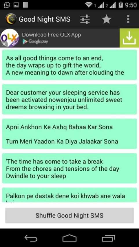 Good Night SMS screenshot 3