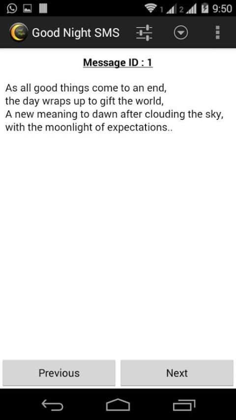 Good Night SMS screenshot 2