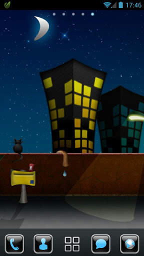 Street Night Go Launcher Theme скриншот 1
