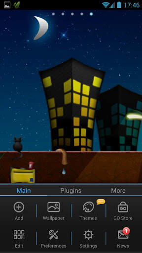 Street Night Go Launcher Theme скриншот 2