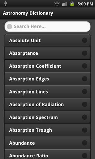 Astronomy Dictionary screenshot 1