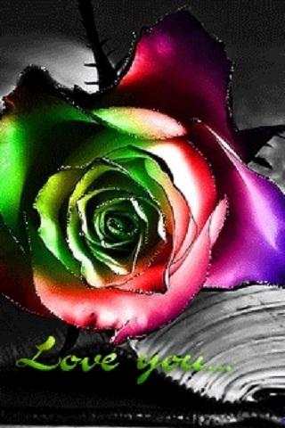Love You Neon Rose Live Wallpa screenshot 3