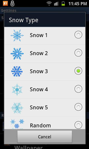 Galaxy S3 Snowfall LWP screenshot 5