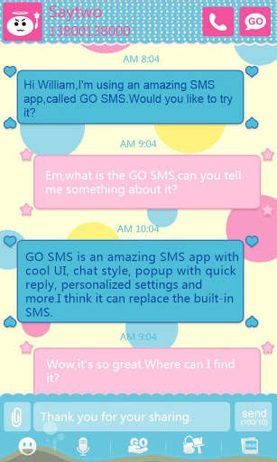 GOSMSPRO ColorfulWorld ThemeEX screenshot 1