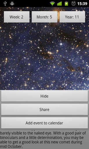 Astronomy Calendar screenshot 2