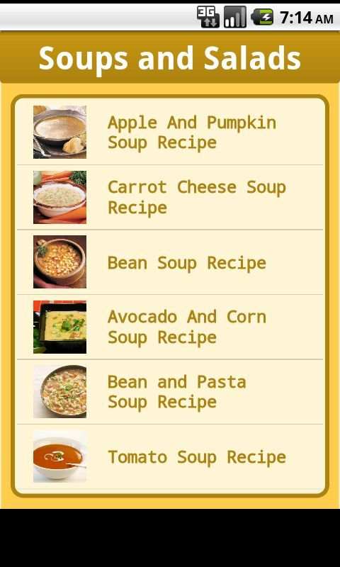 Recipes : Soups and Salads screenshot 1