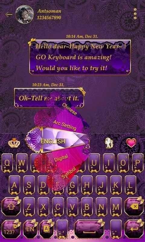Lolita GO Keyboard theme स्क्रीनशॉट 3
