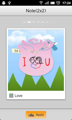 GO Note Widget Love Theme screenshot 5