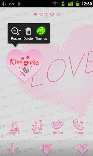 GO Note Widget Love Theme screenshot 3