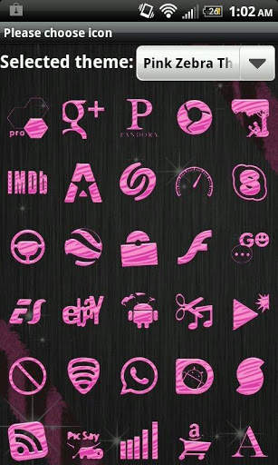 GO LAUNCHER Pink Zebra Theme screenshot 5