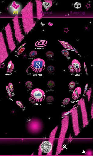GO LAUNCHER Pink Zebra Theme screenshot 4