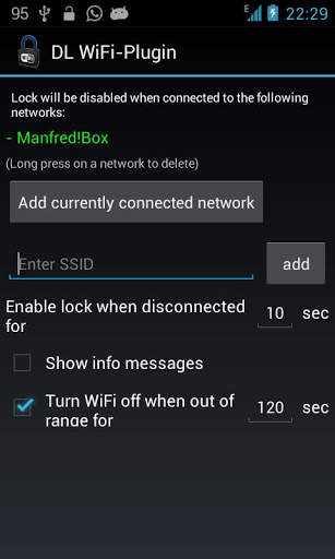 Delayed Lock WiFi Plugin screenshot 1
