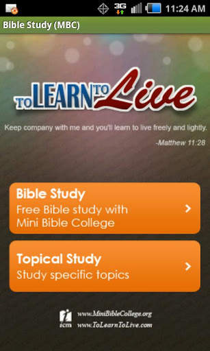 Bible Study Mini Bible College स्क्रीनशॉट 1