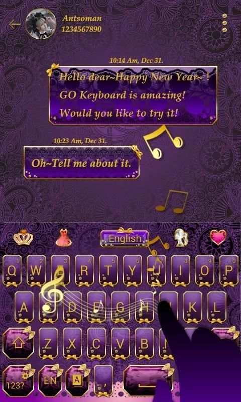 Lolita GO Keyboard theme स्क्रीनशॉट 5