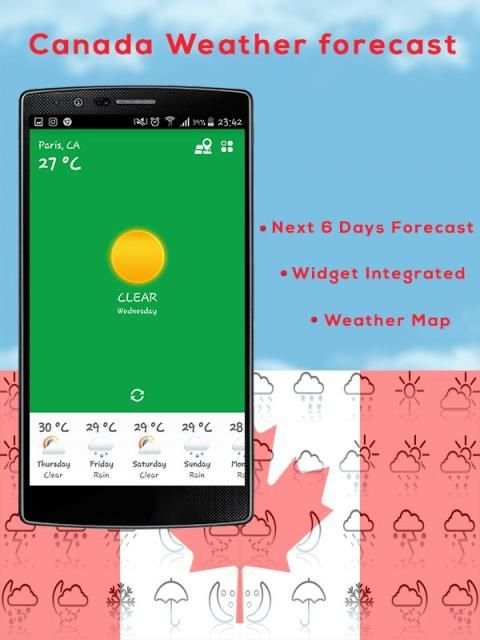 Canada Weather Forecast widget screenshot 2