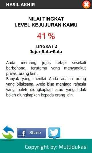Tes Kejujuran screenshot 1